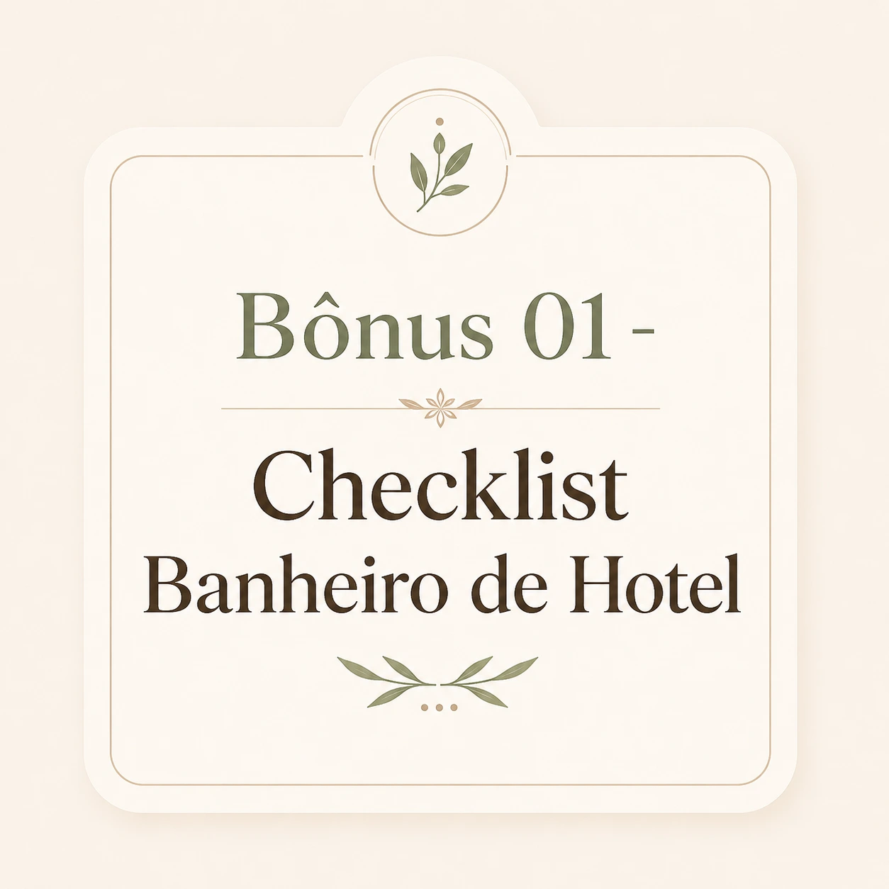 Bônus 01 - Checklist Banheiro de Hotel